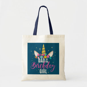 Bolsa Tote Dad Of The Birthday Girl Father Gifts Unicorn