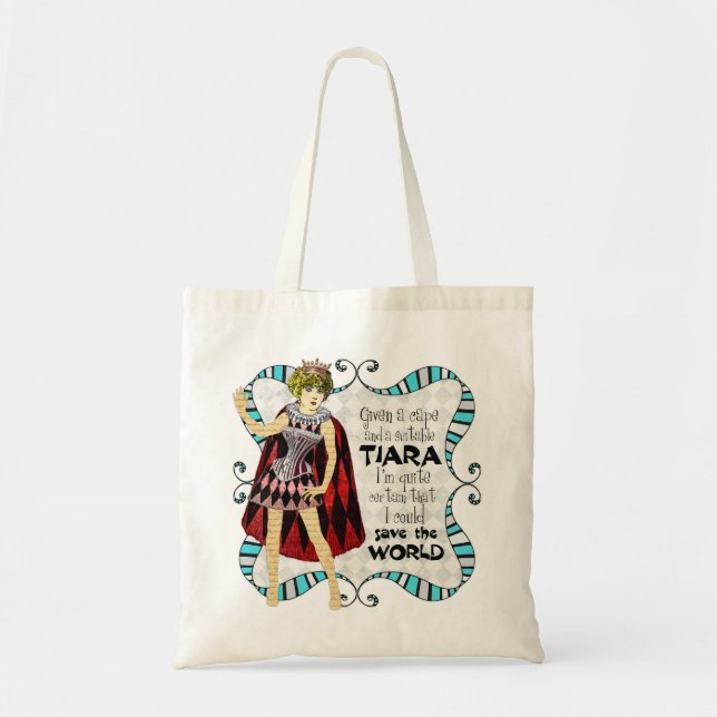 Bolsa Tote Dado uma tiara apropriada (Frente)