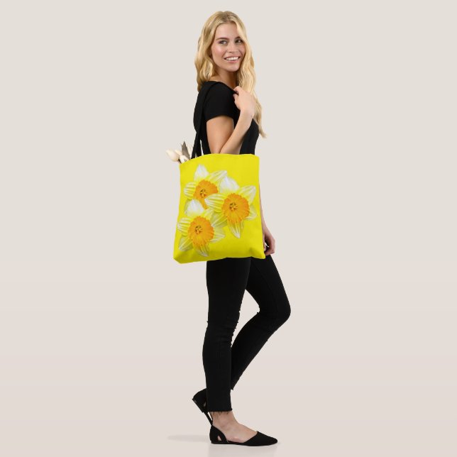 Bolsa Tote Daffodils do Ouro de rajada solar, Saco de Impress (No(a) Modelo)