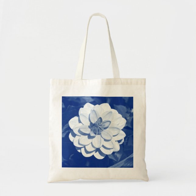 Bolsa Tote Dahlia - Cianótipo Digital (Frente)