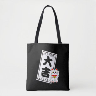 Bolsa Tote DAIKICHI (Excelente fortuna) e Gato Branco
