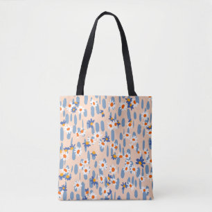 Bolsa Tote Daisies Botânicas: Padrão De Vintage Sem Olhos.