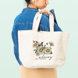Bolsa Tote Daisy In Love Wildflower T Shirt