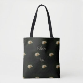 Bolsa Tote Daisy Photo Personalized Sister Black