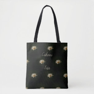 Bolsa Tote Daisy Photo Personalized Sister Black