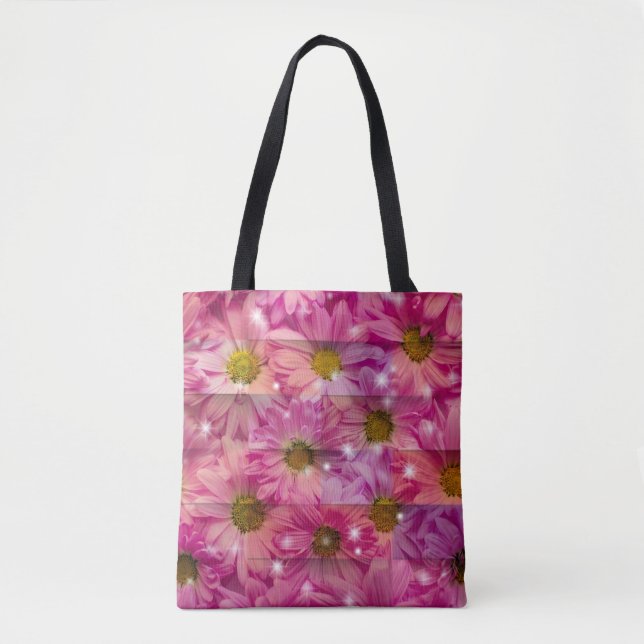 Bolsa Tote Daisy Weave Rosa (Frente)