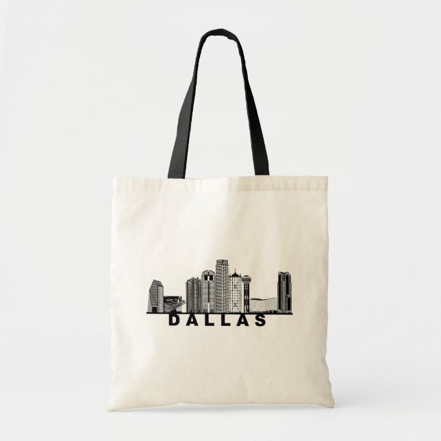 Bolsa Tote Dallas Skyline Silhouette  (Frente)