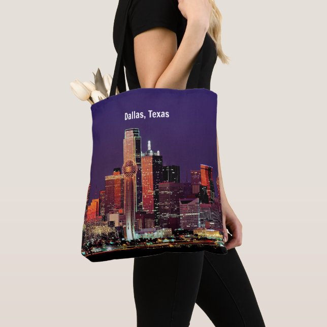 Bolsa Tote Dallas, Texas Skyline (Close Up)