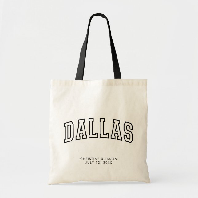 Bolsa Tote Dallas Wedding Texas Welcome (Frente)