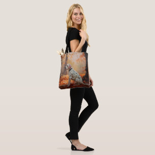 Bolsa Tote Dalmácia nas Folhas do outono é inspiradora