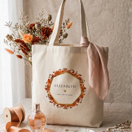 Bolsa Tote Dama de Honor Floral de Outono