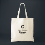 Bolsa Tote Dama de honra adicionar nome monograma simples min<br><div class="desc">desenho</div>