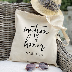 Bolsa Tote Dama de honra caligráfica presente de casamento ch