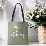 Bolsa Tote Dama de Honra Casamento Verde Sage<br><div class="desc">Bolsa Tote Dama de Honra Verde Sage para Casamento,  Festa de Noiva,  Chá de Noiva,  Festa de Despedida de Solteira. Confira mais produtos com este design na coleção abaixo.</div>