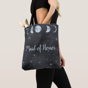Bolsa Tote Dama de Honra Celestial Noite Estrelada Casamento