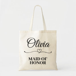 Bolsa Tote Dama de Honra com Nome Personalizado Equipe de Cas