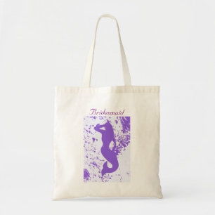 Bolsa Tote Dama de honra da sereia da lavanda