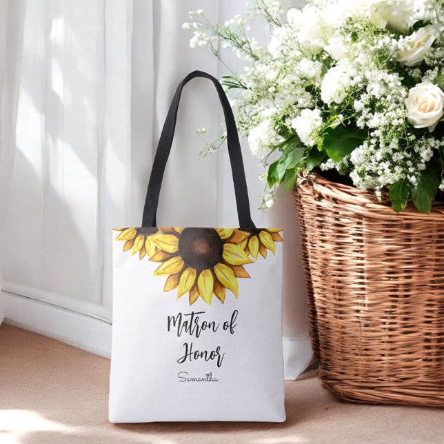 Bolsa Tote Dama de Honra de Girassol Casamento   (Criador carregado)