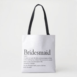Bolsa Tote Dama de Honra Definição Personalizada Favor de Cas