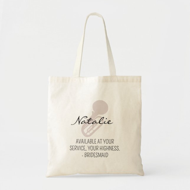 Bolsa Tote Dama de honra | Despedida de Solteira Moderna Mini (Frente)