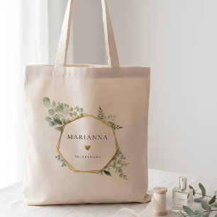 Bolsa Tote Dama de Honra em Dourado Botânico