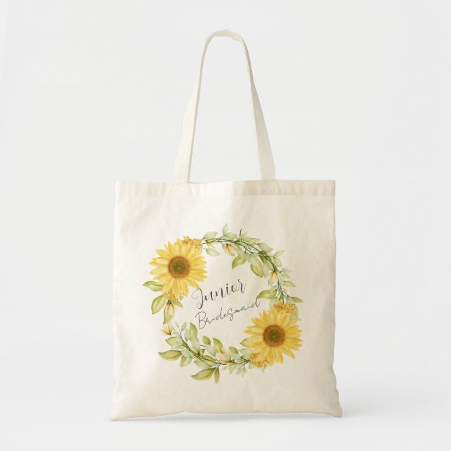 Bolsa Tote dama de honra júnior girassol (Frente)