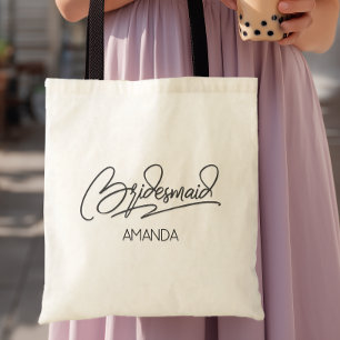 Bolsa Tote Dama de Honra Nome Personalizado