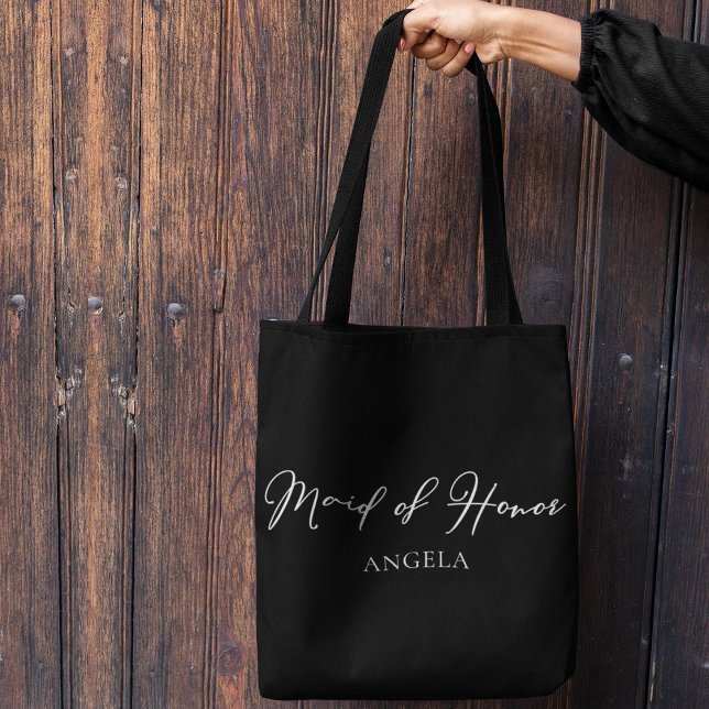 Bolsa Tote Dama de Honra Personalizada Elegante Minimalista C (Criador carregado)
