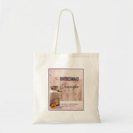 Bolsa Tote Dama de honra Rustic Lata de Leite Casamento Count