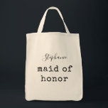 Bolsa Tote Dama de Honra | Simples Festa de Noiva Personaliza<br><div class="desc">Dama de Honra | Saco de Mão Simples Festa de Noiva Personalizada</div>