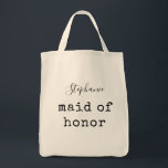 Bolsa Tote Dama de Honra | Simples Festa de Noiva Personaliza<br><div class="desc">Dama de Honra | Saco de Mão Simples Festa de Noiva Personalizada</div>