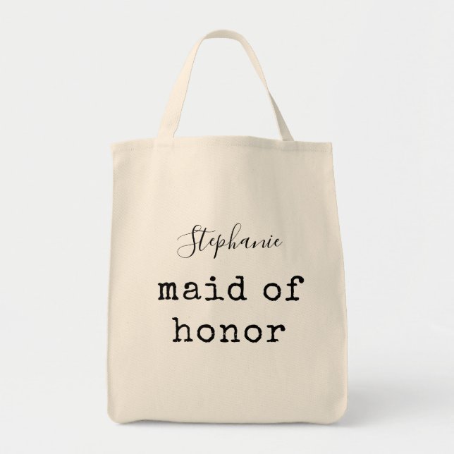Bolsa Tote Dama de Honra | Simples Festa de Noiva Personaliza (Frente)