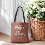 Bolsa Tote Dama de Honra Terracota Marrom Casamento<br><div class="desc">Dama de Honra Bolsa Tote em Terracota Marrom para Casamento,  Festa de Noiva,  Chá de Noiva,  Festa de Despedida de Solteira. Confira mais produtos com este design na coleção abaixo.</div>