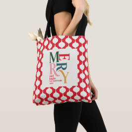 Bolsa Tote Dama de Natal elegante e bauble