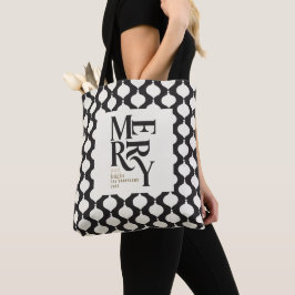 Bolsa Tote Dama de Natal elegante e bauble