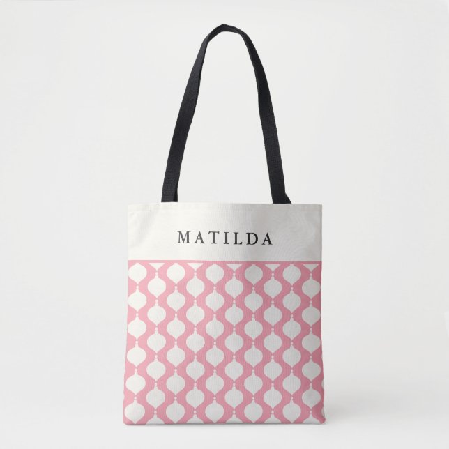 Bolsa Tote Dama de Natal elegante e bauble (Frente)