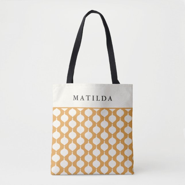 Bolsa Tote Dama de Natal elegante e bauble (Frente)