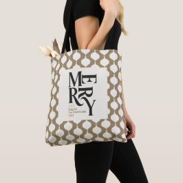 Bolsa Tote Dama de Natal elegante e bauble