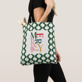 Bolsa Tote Dama de Natal elegante e bauble