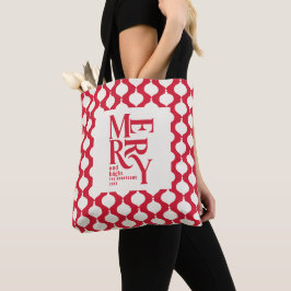 Bolsa Tote Dama de Natal elegante e bauble