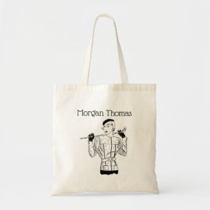 Bolsa Tote Dama Golfista Fashion da Década de 1930 com Taco d