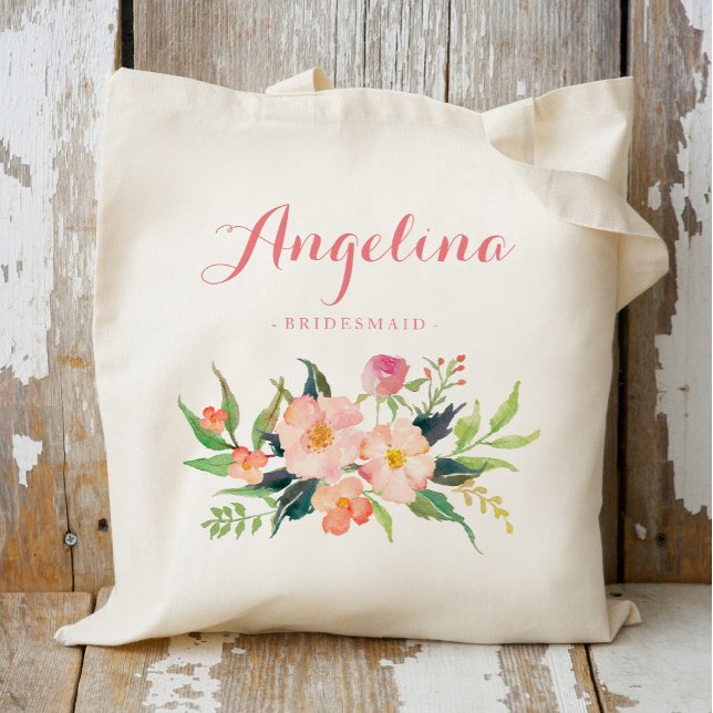 Bolsa Tote Damas de Honde Florais Personalizadas (Criador carregado)
