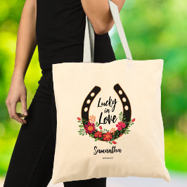Bolsa Tote Damas de Honra com Arranjo Floral Vibrante e Ferra