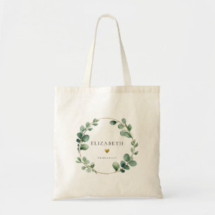 Bolsa Tote Damas de Honra em Verde Sage Eucalipto
