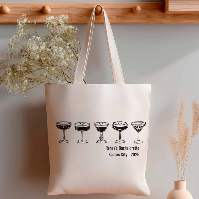 Bolsa Tote Damas de Honra Espresso Martini Despedida de Solte (Criador carregado)