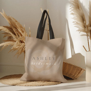 Bolsa Tote Damas de Honra Floral Aquarela Rosa