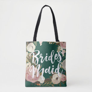Bolsa Tote Damas de Honra Floral Pintada Festa de Casamento