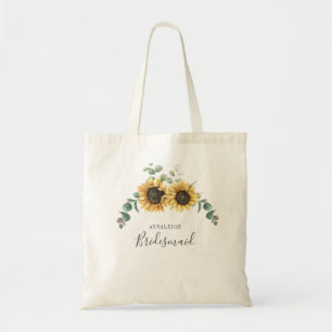 Bolsa Tote Damas de honra personalizadas com folhas de eucali