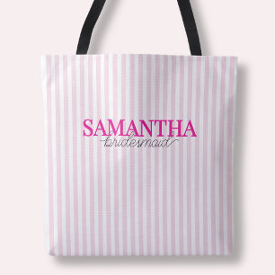 Bolsa Tote Damas de Honra Personalizadas com Letra Moderna em