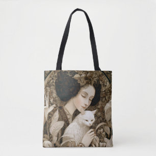 Bolsa Tote Damas & Gatos – Coleção de Retratos Vintage 1
